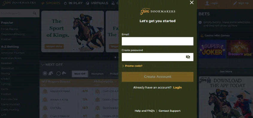 gentleman jim login